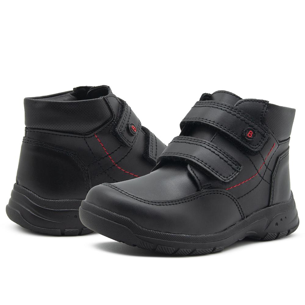Foto 4 pulgar | Bota Escolar Bambino Para Niño De Piel Transpirables Negro Negro