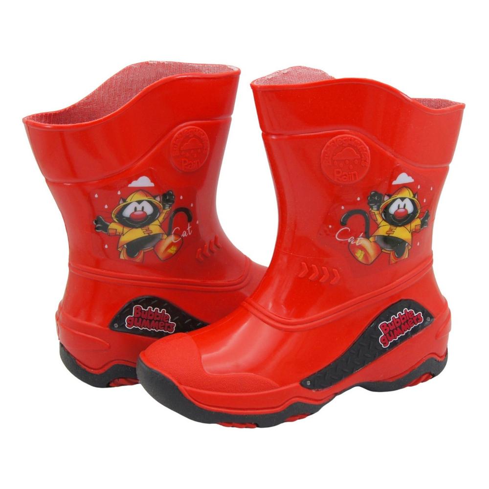 Foto 2 pulgar | Bota Lluvia Niño Bubble Gummers Burbujas 15-21 Marino/rojo Rojo