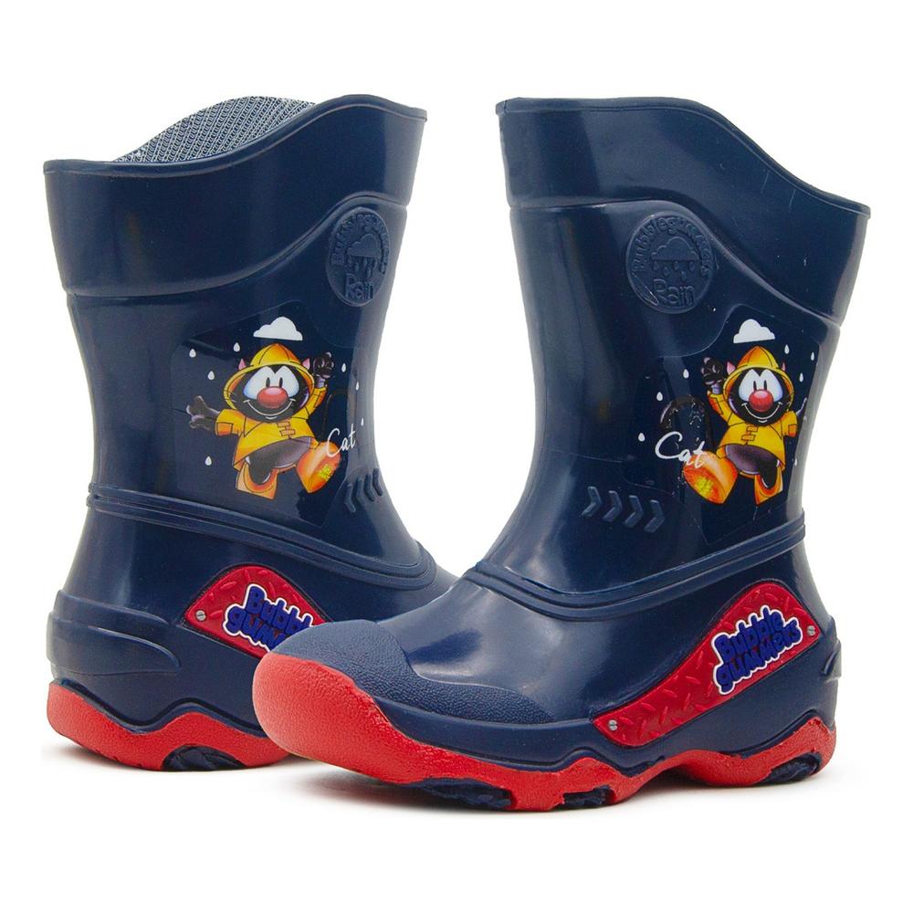 Foto 2 pulgar | Bota Lluvia Niño Bubble Gummers Burbujas 15-21 Marino/rojo Azul Oscuro
