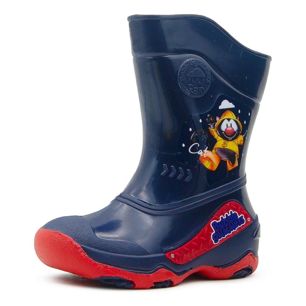 Foto 4 pulgar | Bota Lluvia Niño Bubble Gummers Burbujas 15-21 Marino/rojo Azul Oscuro