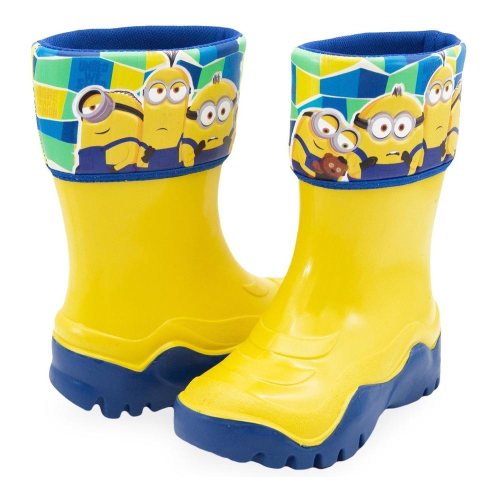 Foto 2 pulgar | Bota Lluvia Niño Universal Minions Campus 13-21 Amarillo/rey Amarillo