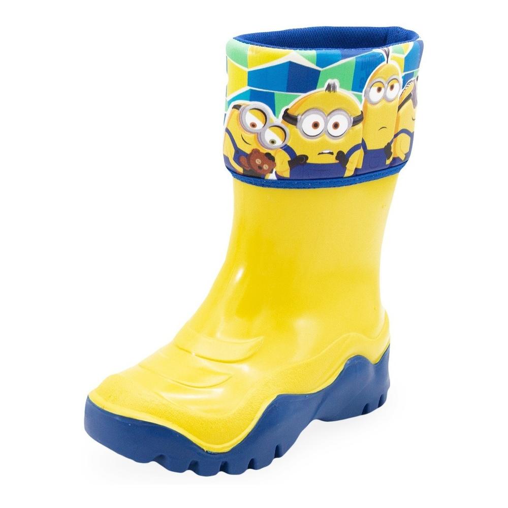 Foto 3 pulgar | Bota Lluvia Niño Universal Minions Campus 13-21 Amarillo/rey Amarillo