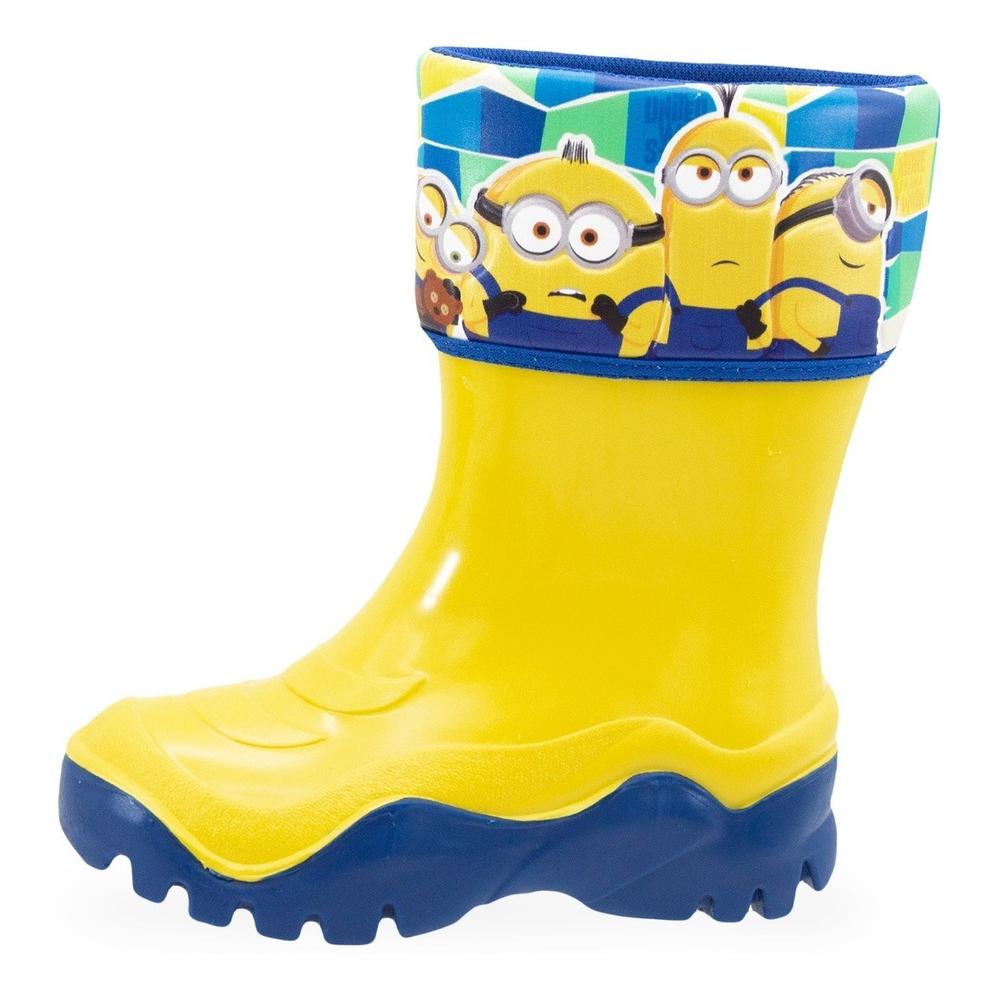 Foto 4 pulgar | Bota Lluvia Niño Universal Minions Campus 13-21 Amarillo/rey Amarillo