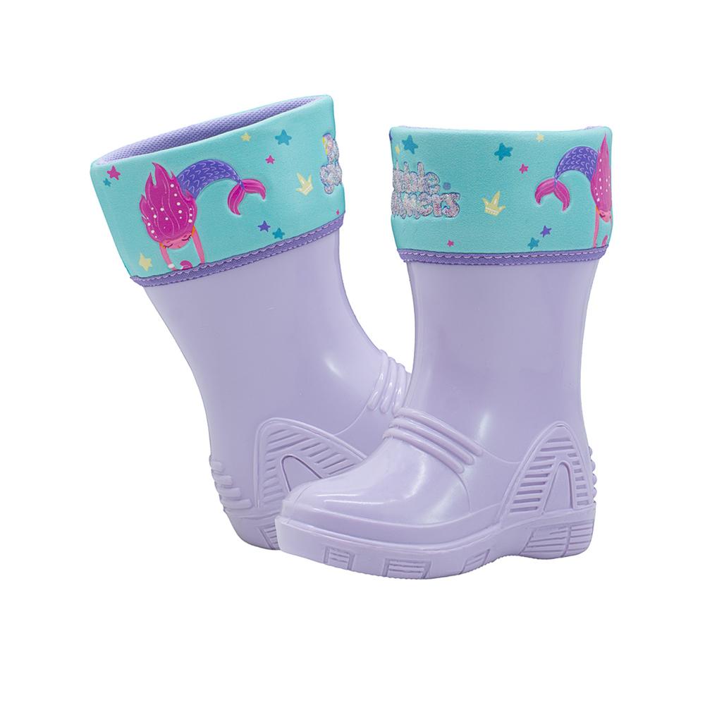 Foto 7 pulgar | Bota Lluvia Bubble Gummers  Para Niña Winny Sirena Lila Lila