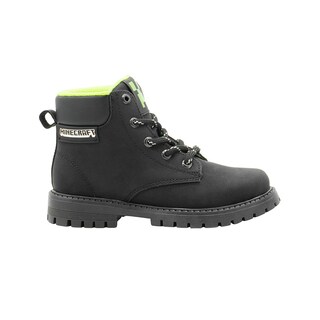 Foto 3 | Bota Outdoor Minercraft Gamer Negro Creeper Forro Verde Negro