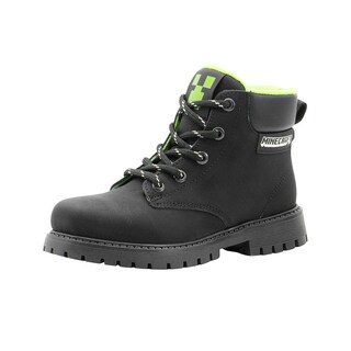 Foto 4 | Bota Outdoor Minercraft Gamer Negro Creeper Forro Verde Negro