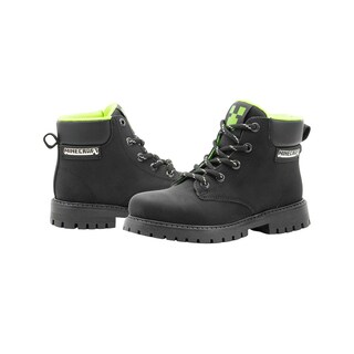 Foto 5 | Bota Outdoor Minercraft Gamer Negro Creeper Forro Verde Negro