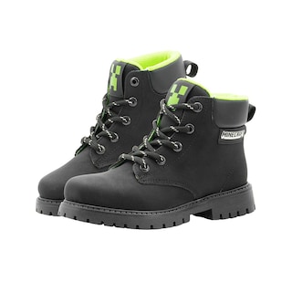 Foto 6 | Bota Outdoor Minercraft Gamer Negro Creeper Forro Verde Negro