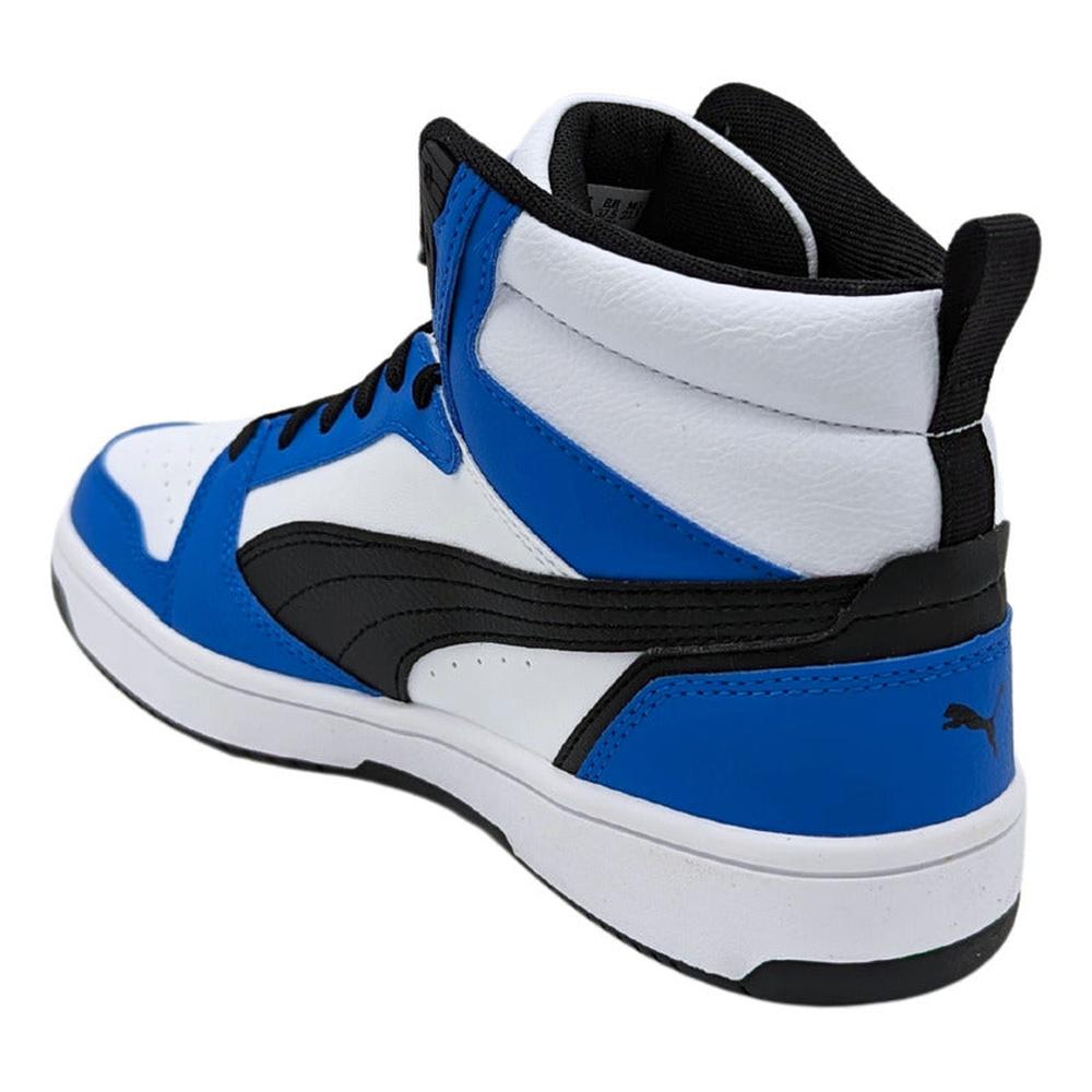 Foto 6 pulgar | Tenis Puma Rebound V6 Mid Jr Blanco-azul 393831 06 Juvenil Blanco