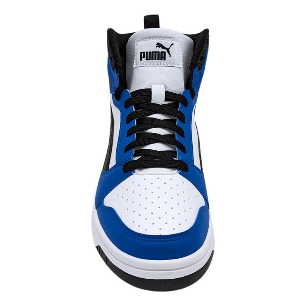 Foto 6 | Tenis Puma Rebound V6 Mid Jr Blanco-azul 393831 06 Juvenil Blanco