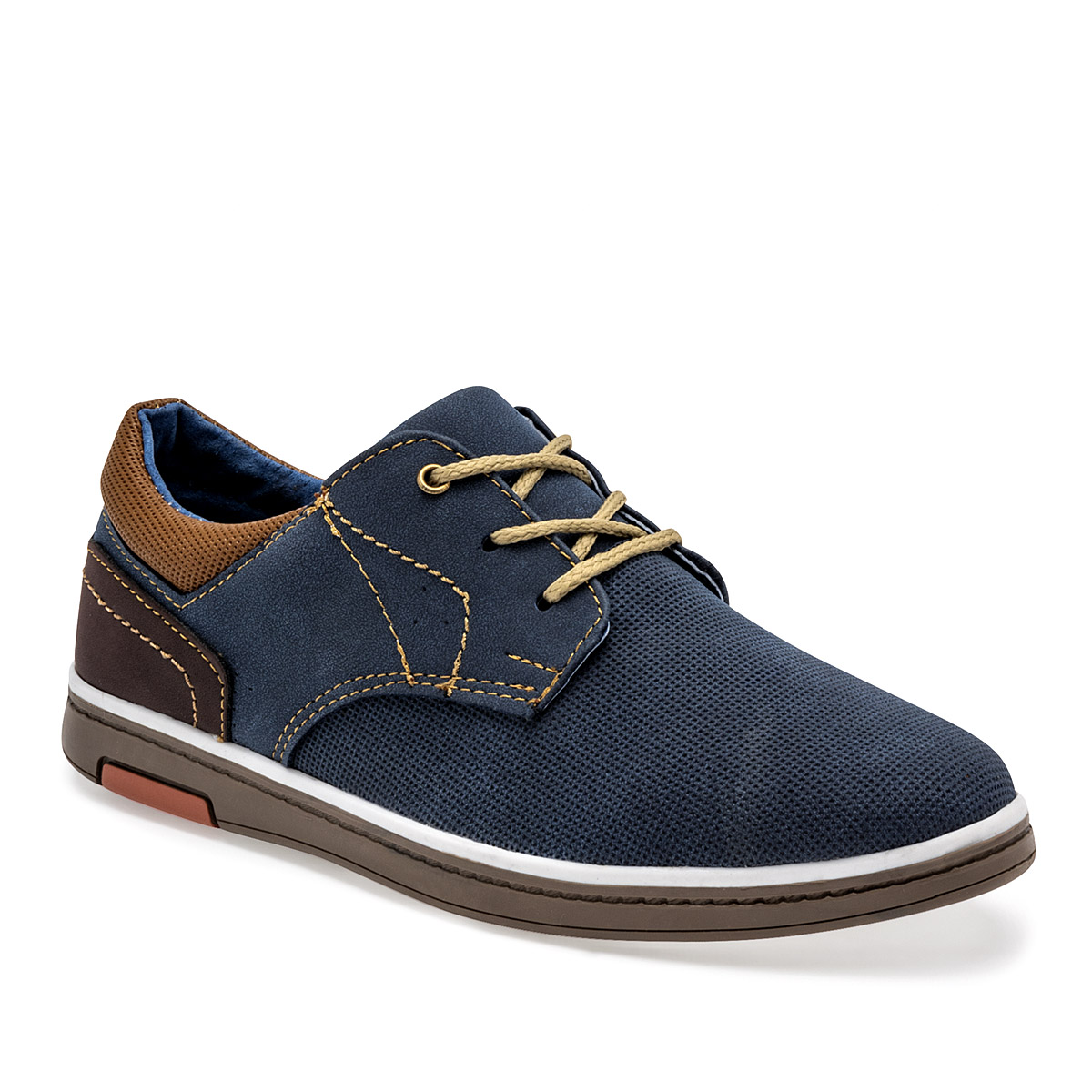 Foto 2 pulgar | Celex Zapato Casual Para Joven Marino Café Camel