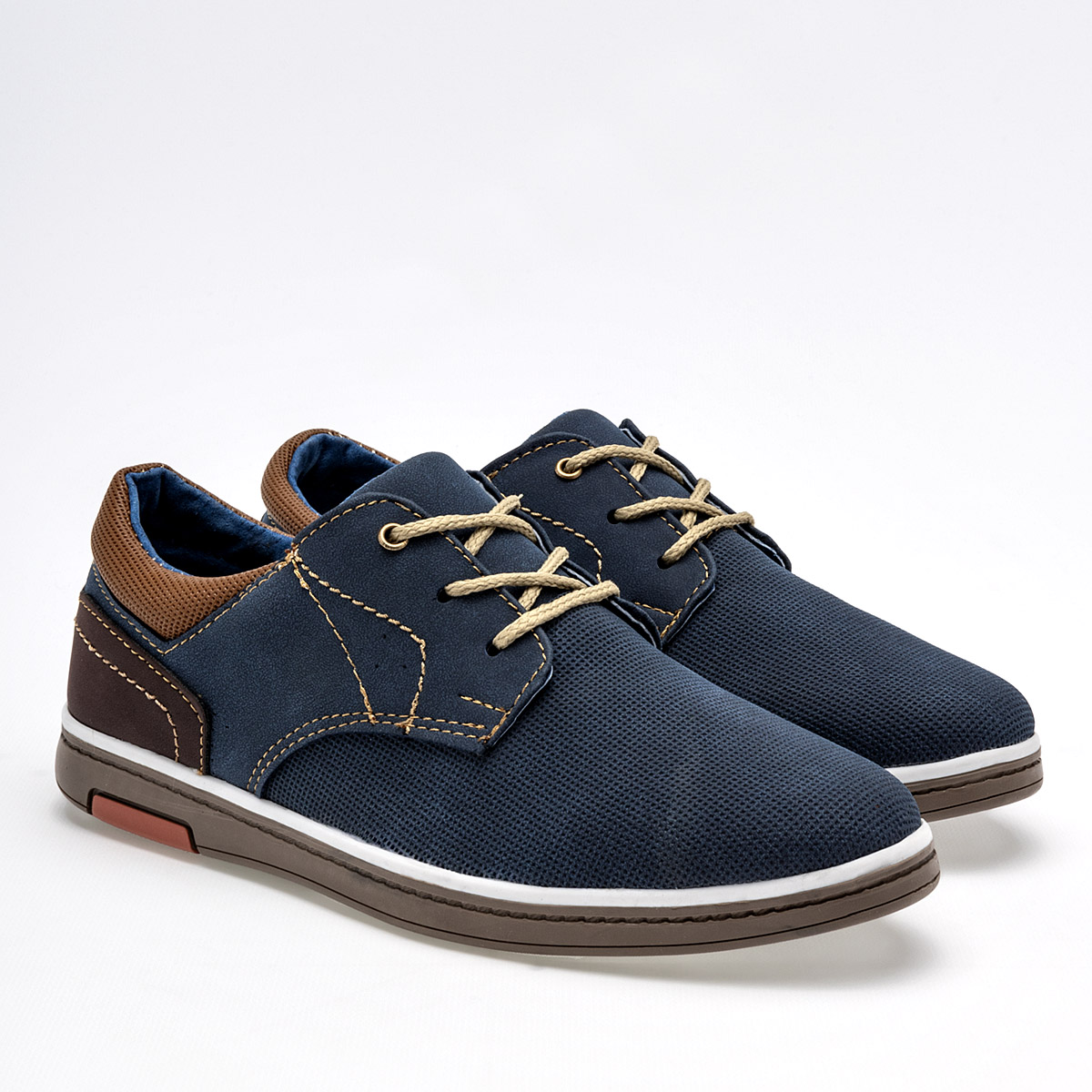 Foto 3 pulgar | Celex Zapato Casual Para Joven Marino Café Camel