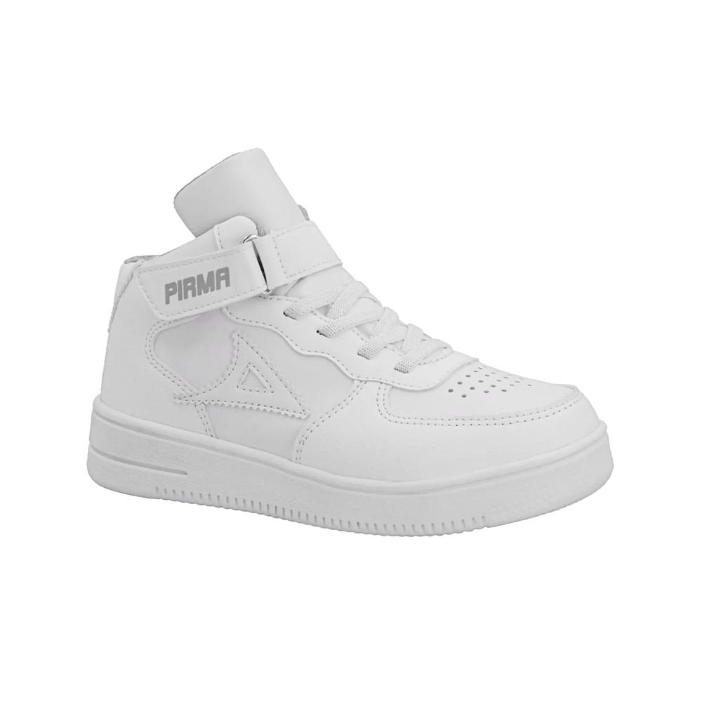 Foto 1 | Tenis Para Niño Pirma  Urbano Blanco Bota Contactel Escolar Blanco