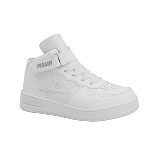 Foto 1 | Tenis Para Niño Pirma Urbano Blanco Bota Contactel Escolar Blanco