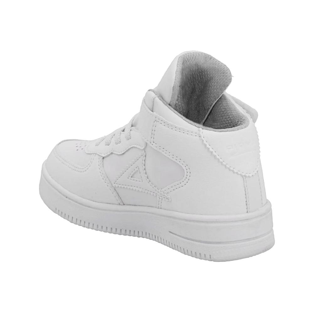 Foto 3 | Tenis Para Niño Pirma  Urbano Blanco Bota Contactel Escolar Blanco