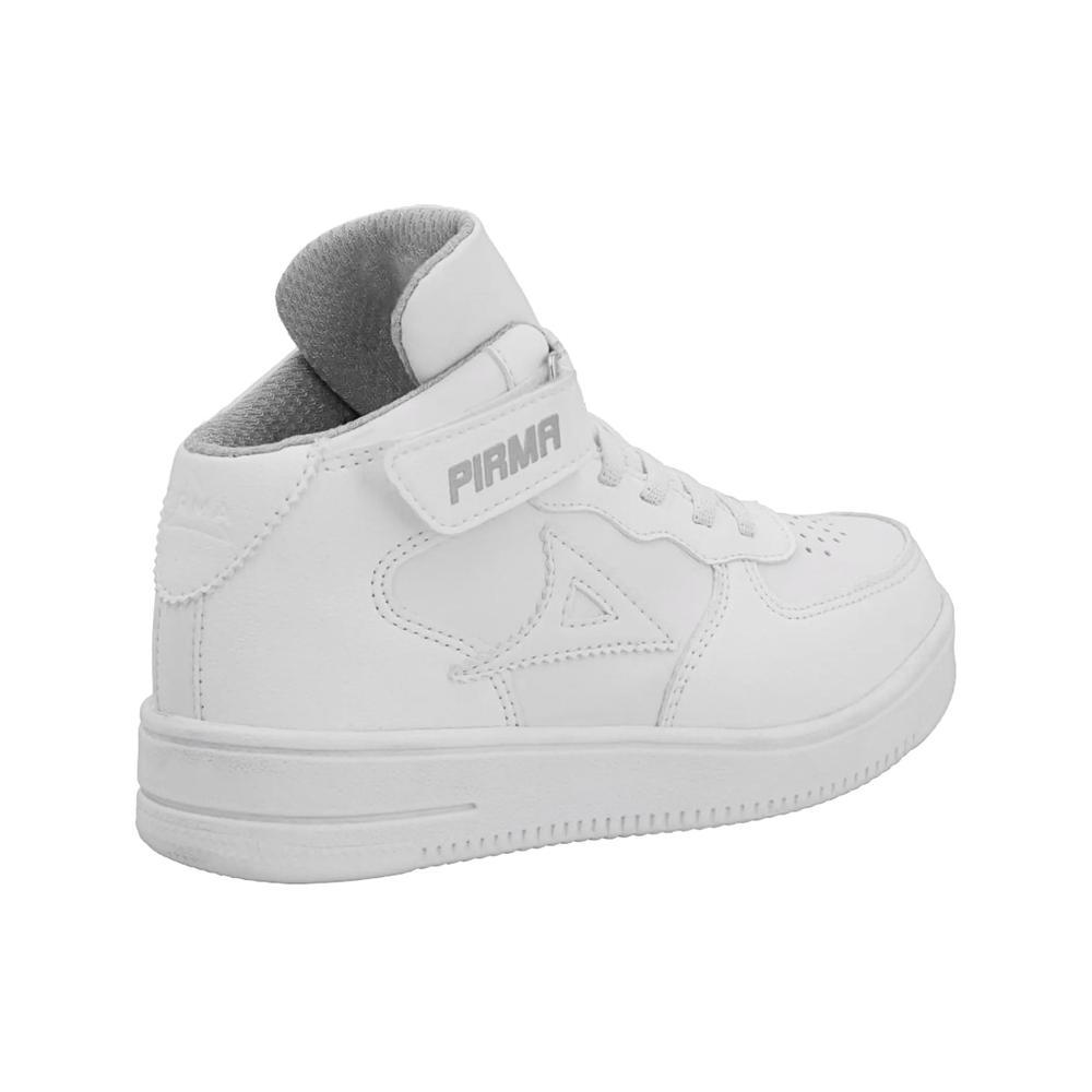 Foto 4 | Tenis Para Niño Pirma  Urbano Blanco Bota Contactel Escolar Blanco