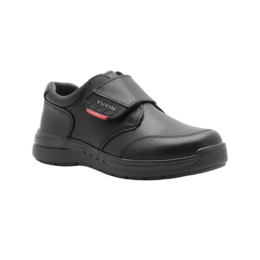 Zapato Escolar Para Niño Yuyin De Piel Antiderrapante Negro
