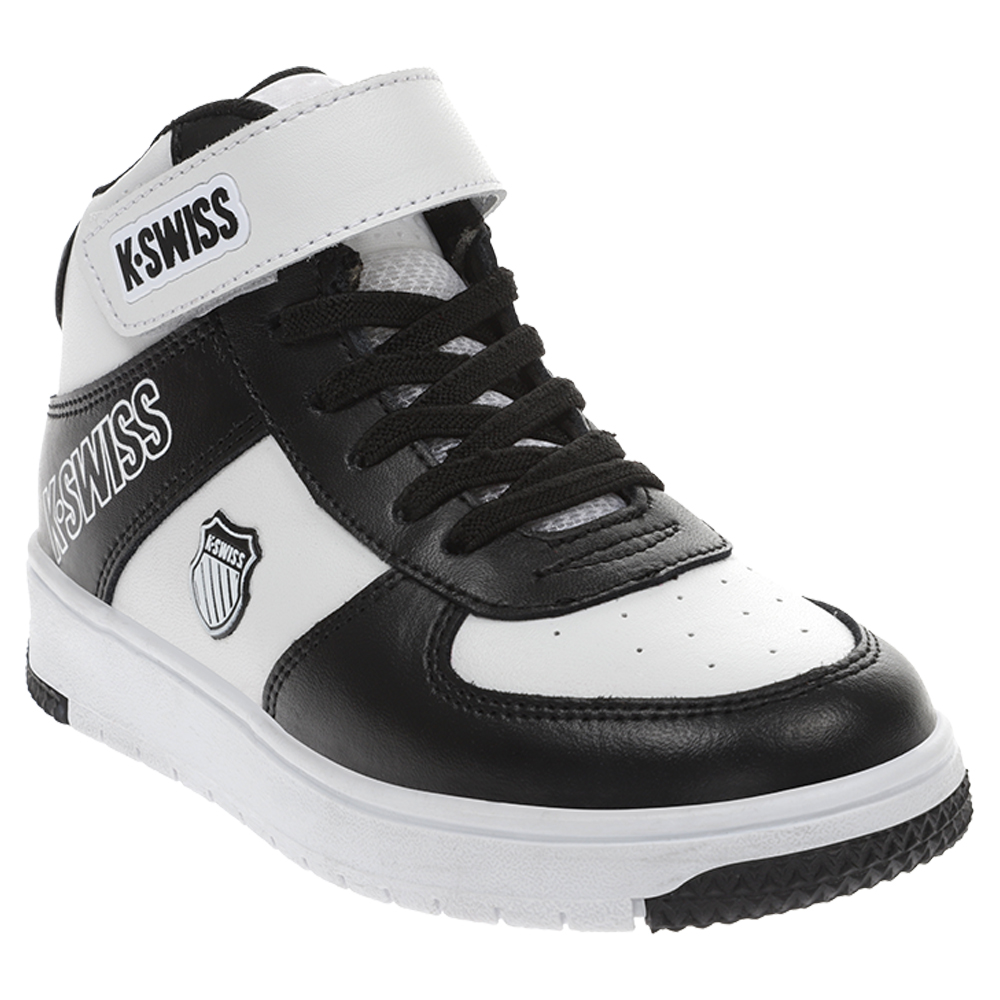 Foto 2 pulgar | Tenis K-swiss Salt Mid color Blanco/Negro para Niño