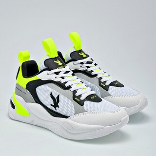 Foto 2 | American Fire Tenis Urbano Para Joven Blanco Negro Amarillo