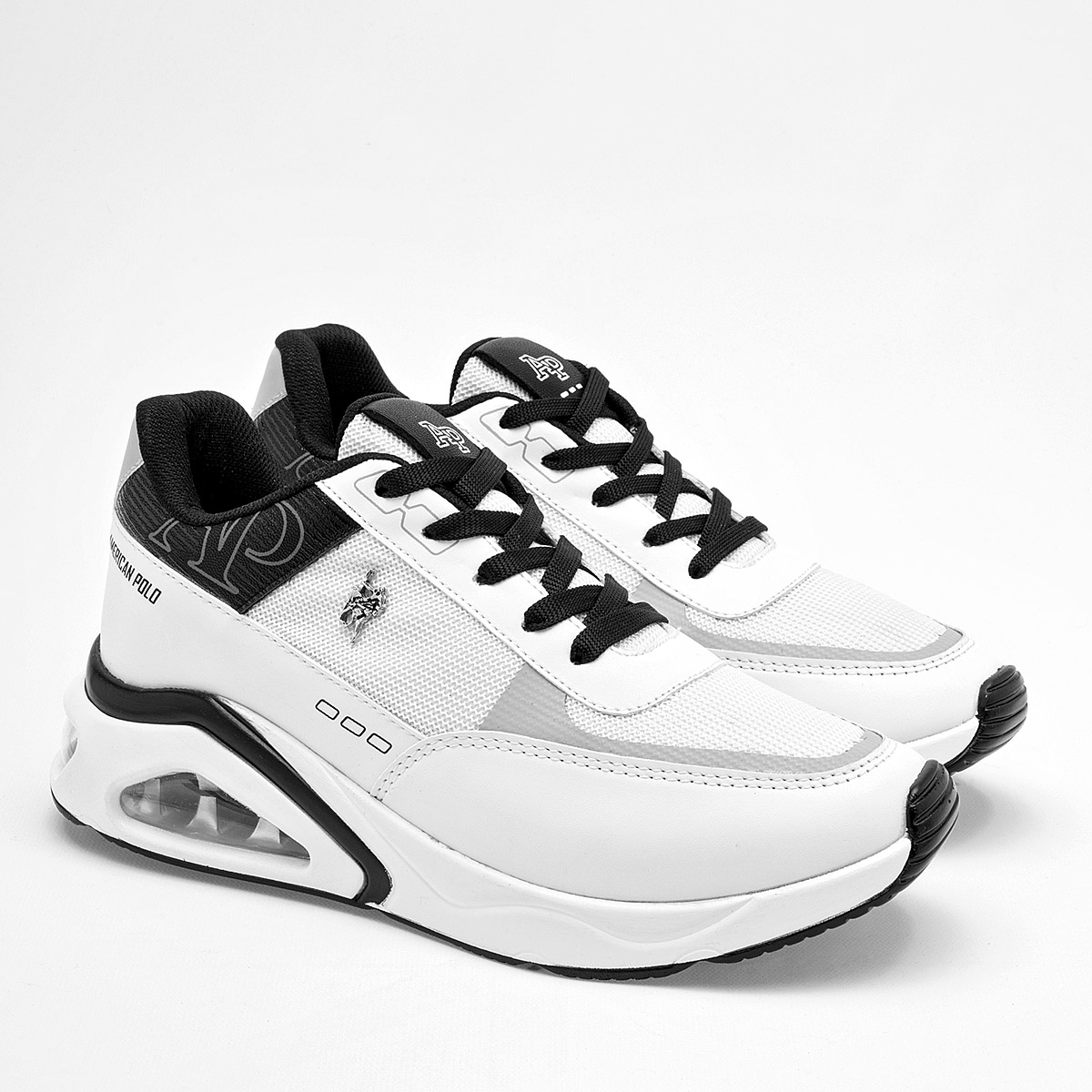 Foto 3 pulgar | American Polo Tenis Urbano Para Joven Blanco Negro Gris