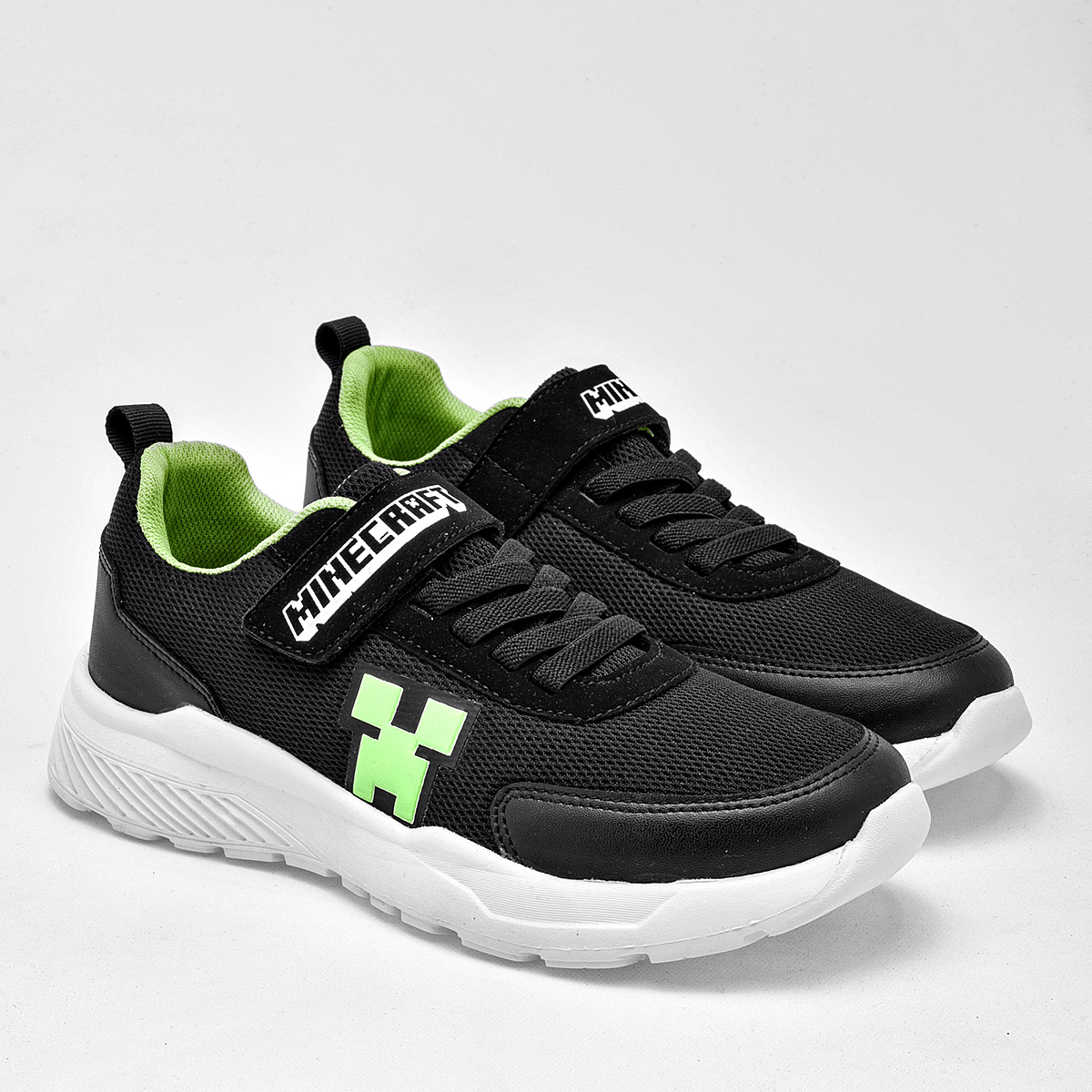 Foto 3 pulgar | Licencias Yuyin Tenis Urbano Para Joven Negro Verde Blanco, Agujeta Elastica