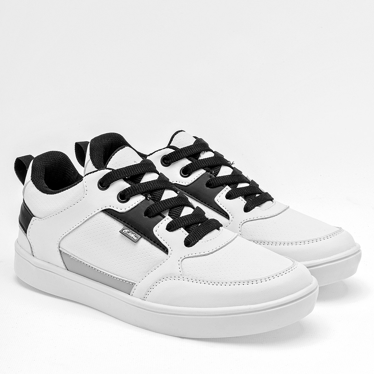 Foto 3 pulgar | C>libre Tenis Urbano Para Joven Blanco Negro Gris