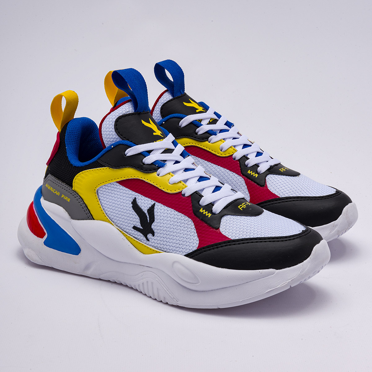 Foto 2 | American Fire Tenis Urbano Para Joven Blanco Multicolor