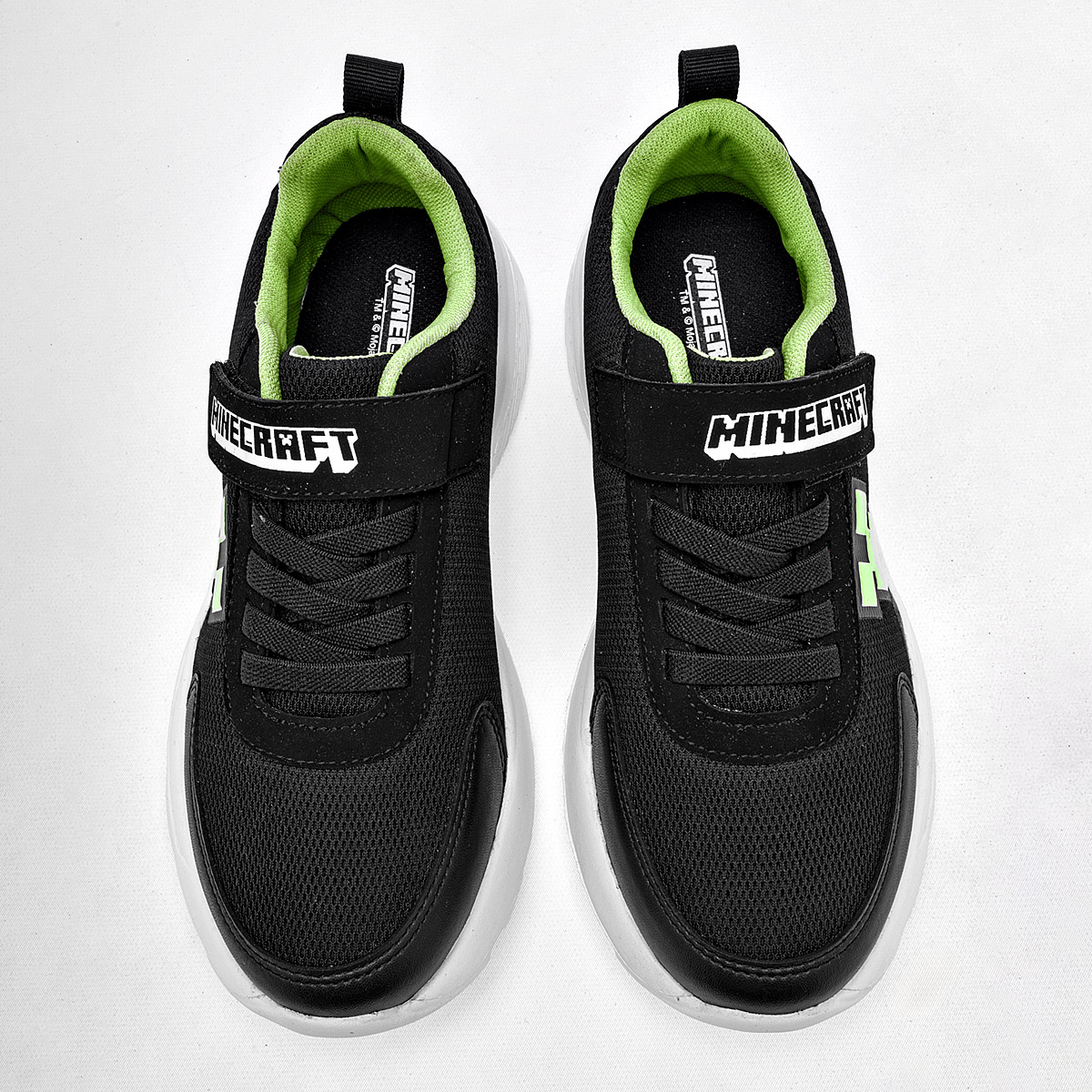 Foto 4 pulgar | Licencias Yuyin Tenis Urbano Para Joven Negro Verde Blanco, Agujeta Elastica