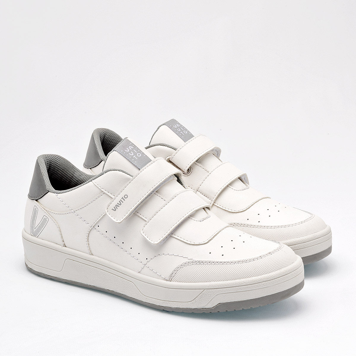 Foto 3 pulgar | Vavito Tenis Urbano Para Joven Blanco Gris