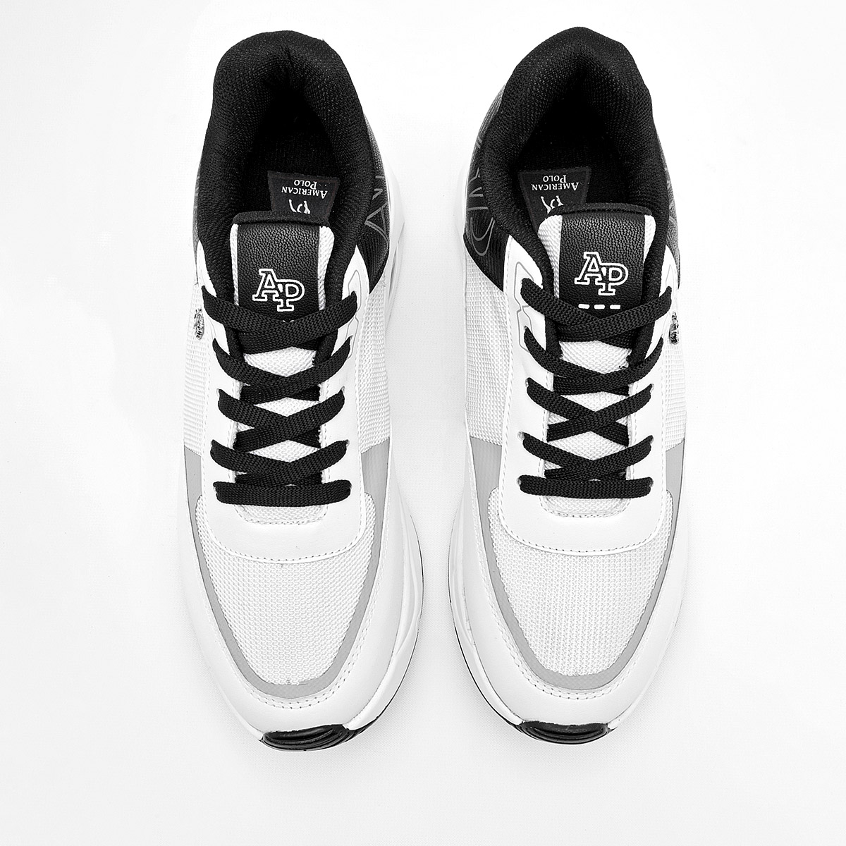 Foto 4 pulgar | American Polo Tenis Urbano Para Joven Blanco Negro Gris