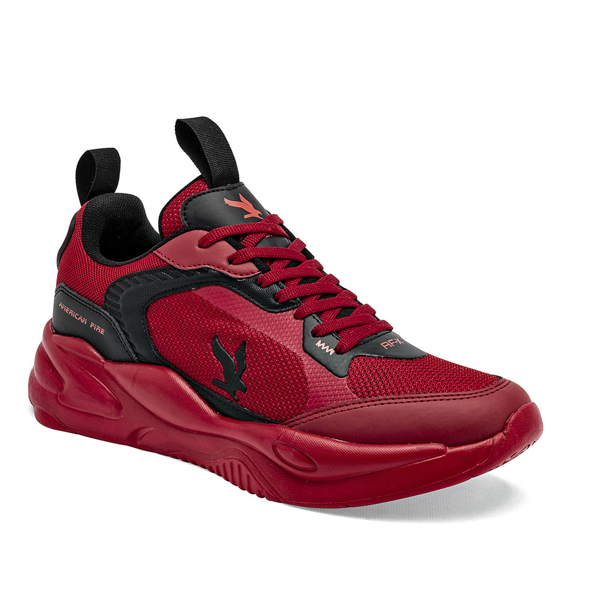 American Fire Tenis Urbano Para Joven Rojo Negro