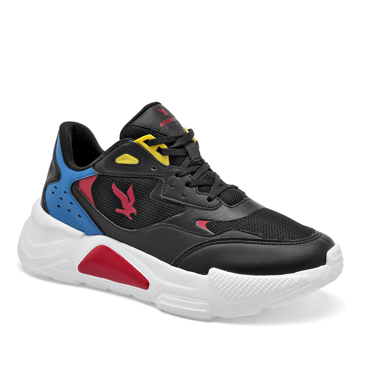 Foto 1 | American Fire Tenis Urbano Para Joven Negro Azul Rojo