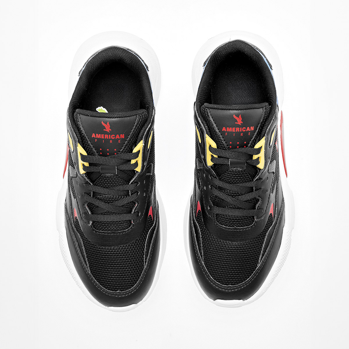 Foto 3 | American Fire Tenis Urbano Para Joven Negro Azul Rojo