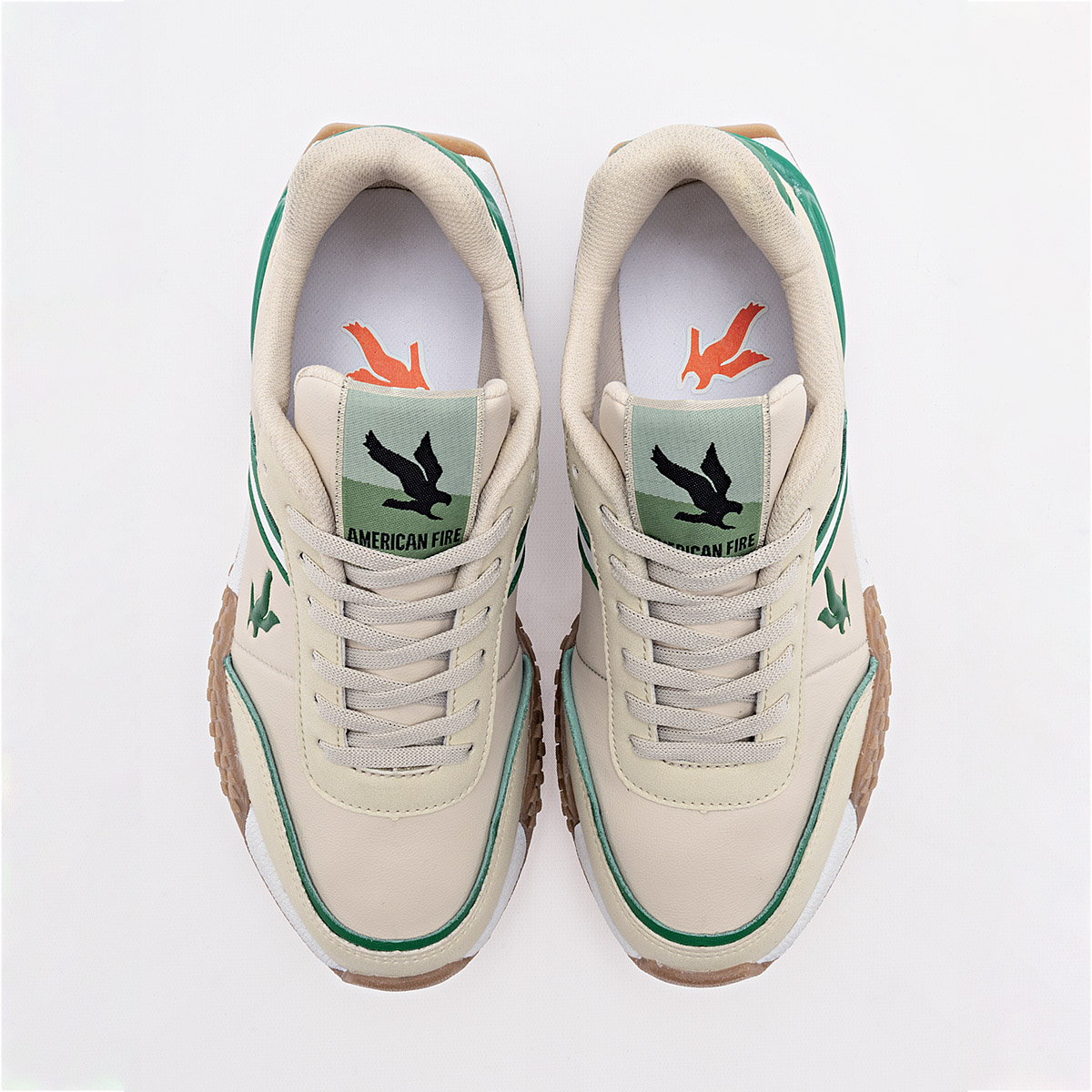 Foto 4 pulgar | American Fire Tenis Urbano Para Joven Beige Verde Cod.133797