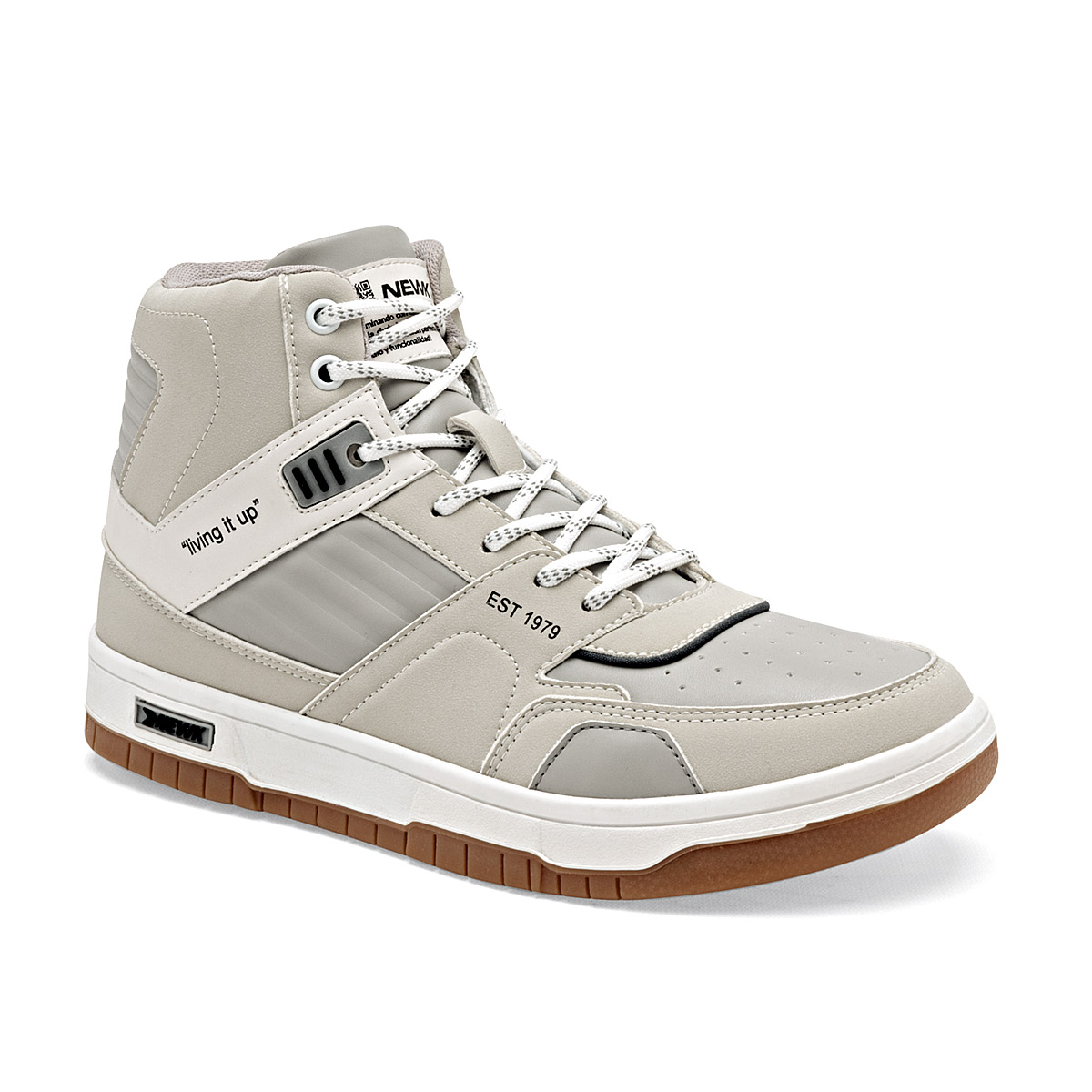 Foto 2 pulgar | Newk Tenis Urbano Para Joven Latte Gris Cod.132672