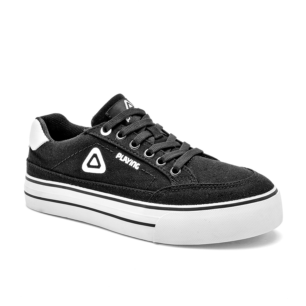 Playing Tenis Urbano Para Joven Negro Blanco Cod.132751