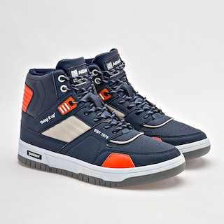 Foto 2 | Newk Tenis Urbano Para Joven Marino Gris Naranja Cod.132683