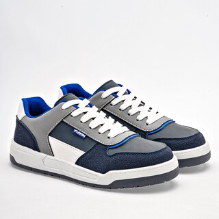 Foto 2 | Yuyin Tenis Urbano Para Joven Marino Gris Blanco Cod.132960