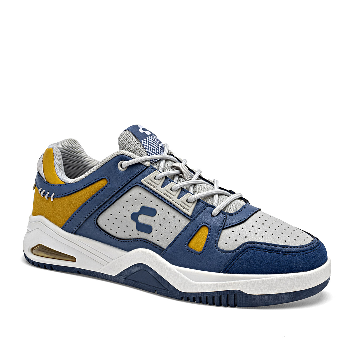 Foto 1 | Charly Tenis Urbano Para Joven Marino Gris Amarillo Cod.129635