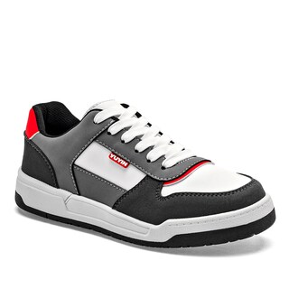 Foto 1 | Yuyin Tenis Urbano Para Joven Gris Blanco Rojo Cod.132959