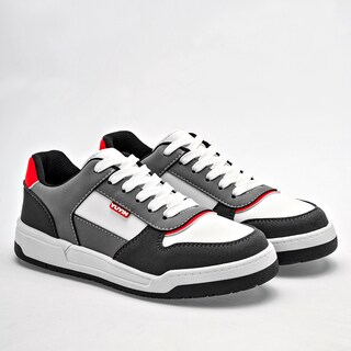 Foto 2 | Yuyin Tenis Urbano Para Joven Gris Blanco Rojo Cod.132959