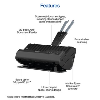 Foto 3 | Escáner De Documentos Epson Workforce Es-c320w Inalámbrico Negro - Venta Internacional.