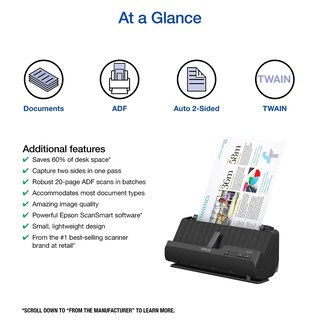 Foto 2 | Escáner De Documentos Epson Workforce Es-c220 Compact Desktop - Venta Internacional.