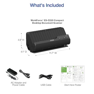 Foto 4 | Escáner De Documentos Epson Workforce Es-c220 Compact Desktop - Venta Internacional.