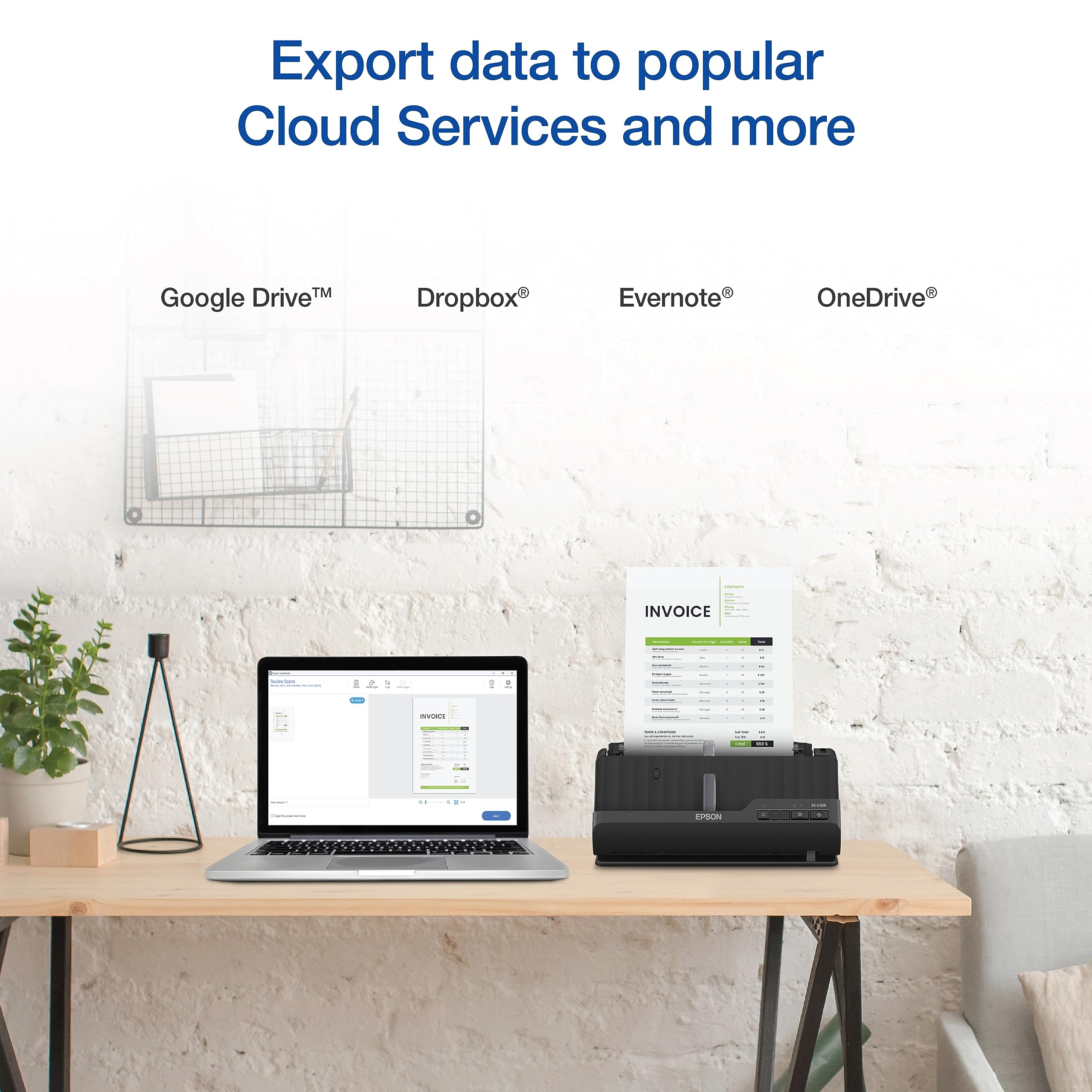 Foto 6 | Escáner De Documentos Epson Workforce Es-c220 Compact Desktop - Venta Internacional.