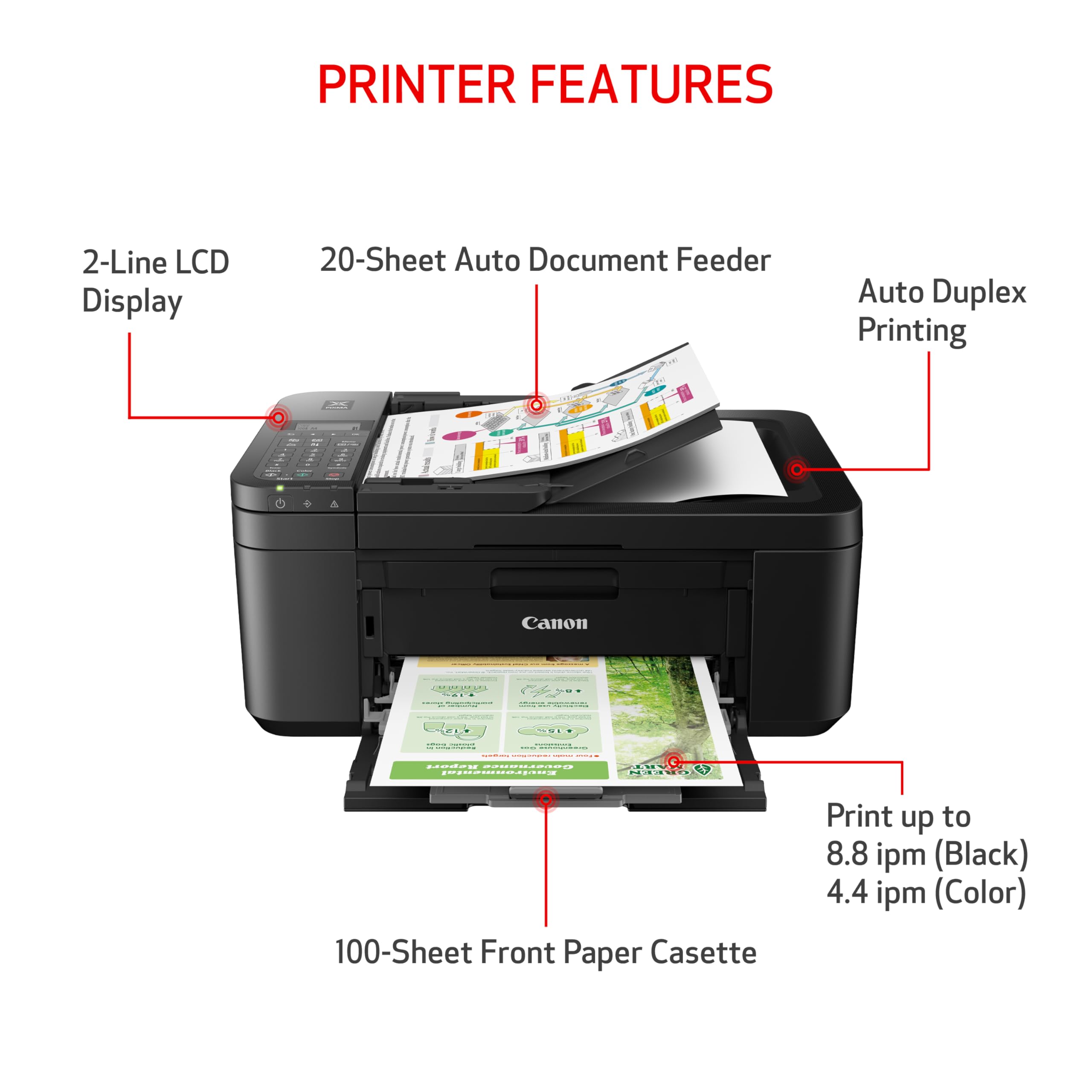 Foto 4 pulgar | Impresora Canon Pixma Tr4720 Multifunción Inalámbrica con Fax Negra - Venta Internacional