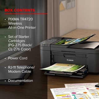 Foto 5 | Impresora Canon Pixma Tr4720 Multifunción Inalámbrica con Fax Negra - Venta Internacional