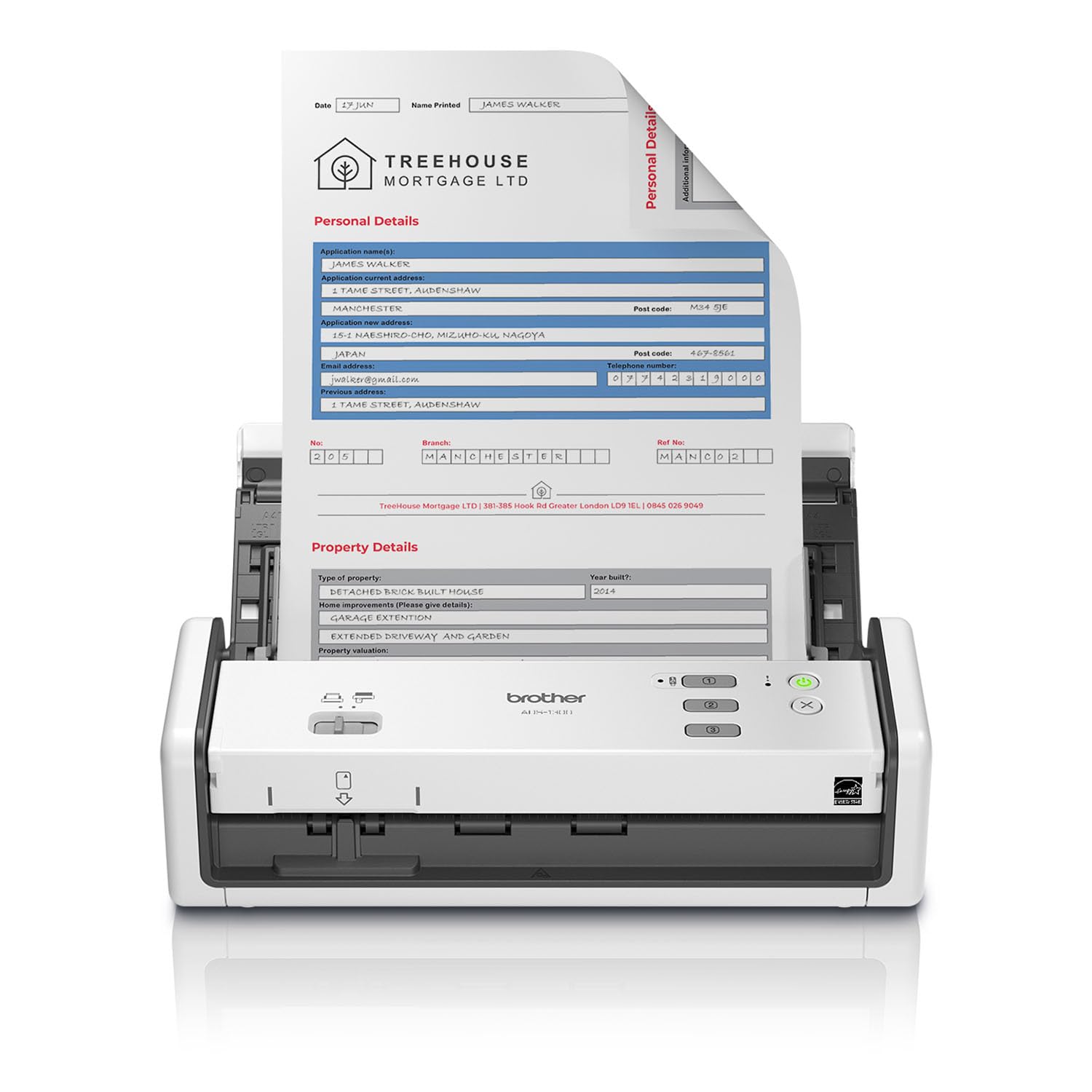 Foto 1 | Escáner de Escritorio Brother Ads-1300 Compact de Velocidad de 30 Ppm - Venta Internacional