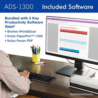 Foto 5 | Escáner de Escritorio Brother Ads-1300 Compact de Velocidad de 30 Ppm - Venta Internacional