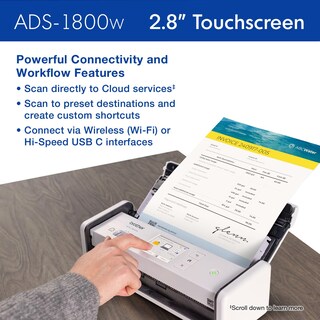 Foto 5 | Escáner Brother Ads-1800w de Escritorio Compacto Inalámbrico - Venta Internacional